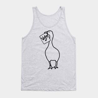 Goose with Stolen Vote Message Outline Tank Top